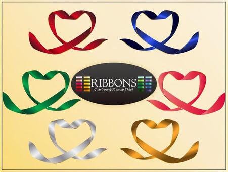 L-0320：リボン8 リボン,飾り,装飾,ラッピング,包装,イベント,赤,青,金,銀のイラスト素材