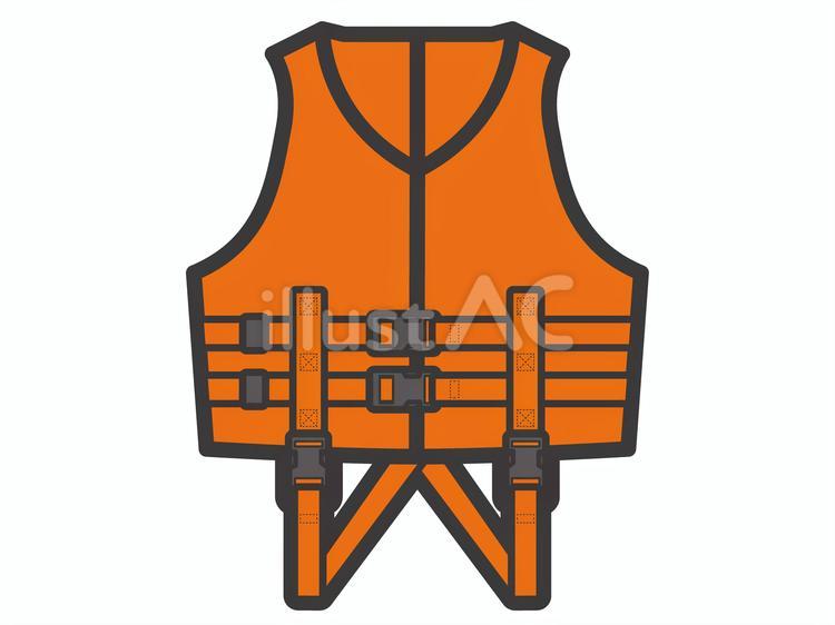 ライフジャケット04 ライフジャケット,救命胴衣,救急のイラスト素材