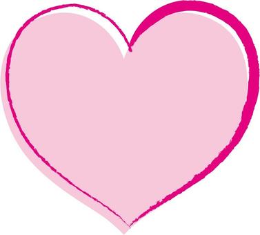 W heart (pink + magenta frame), heart, pink, mark, JPG, PNG and AI