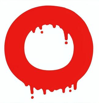 O型　血文字 o型,文字,血液型,血文字,デコ,デコ文字,溶ける,ロゴ,アイコン,血液のイラスト素材