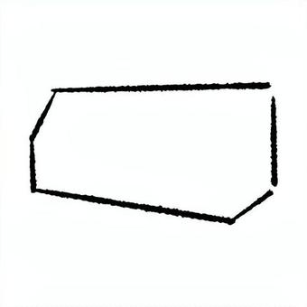 手描きのカクカクの吹き出し85 吹き出し,フレーム,見出し,あしらい,タイトル,カクカク,直線,角,多角,多角形のイラスト素材