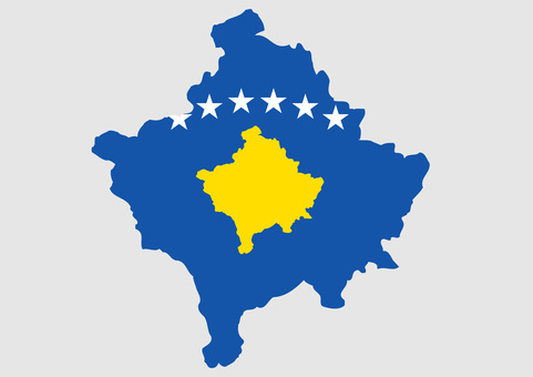 コソボの地図（国旗柄） コソボ,地図,国旗,外国,海外,地理,土地,国土,地形,世界のイラスト素材