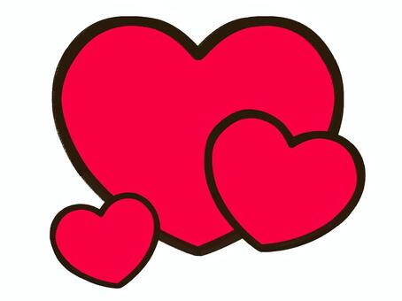手書き_ハート_04 手書き,赤,ハート,光沢,かわいい,シンプル,ガーリー,アイコン,マーク,落書きのイラスト素材