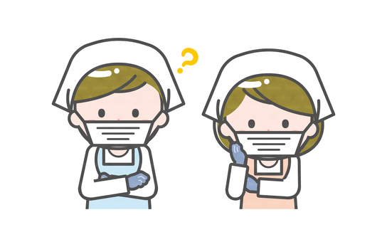 ミニ_2人_調理員の男女04 男性,女性,大人,職業,仕事,調理員,料理人,スタッフ,エプロン,手袋のイラスト素材