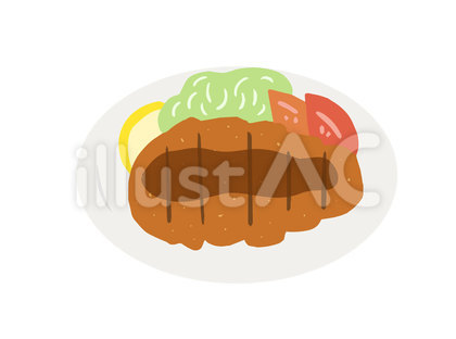 ソースとんかつ イラスト