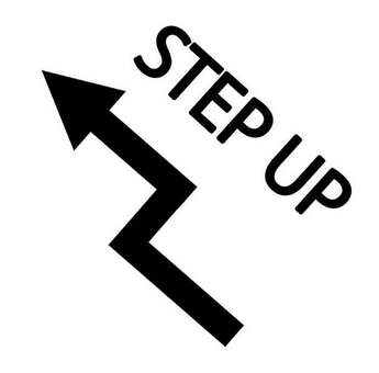 ステップアップアイコン 矢印,ステップアップ,やる気,向上心,スキルアップ,努力,グレードアップ,ビジネス,レベルアップ,手順のイラスト素材