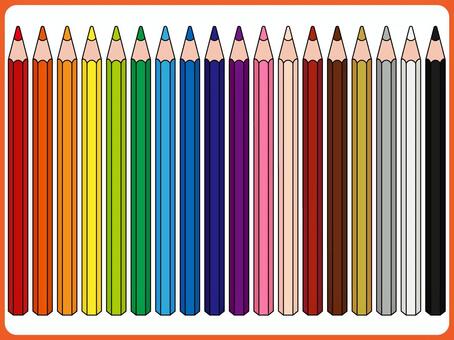 Illustration, colored pencil, stationery, school supplies, 