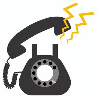 黒電話3 黒,電話,電話機,テレフォン,家電話,通話,固定電話,昭和,レトロ,和風のイラスト素材