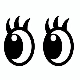 目　見つめる　視線　注目 キラキラ,顔パーツ,体,パーツ,目,アイコン,まる,マル,瞳,イラストのイラスト素材