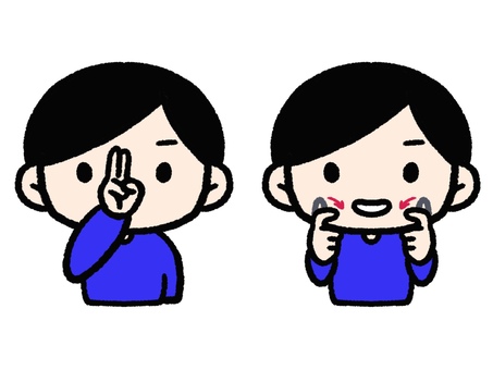 こんにちは 手話,手,ハンドサイン,難聴,聾者,ろう者,聴覚障害,聾,表現,シンプルのイラスト素材