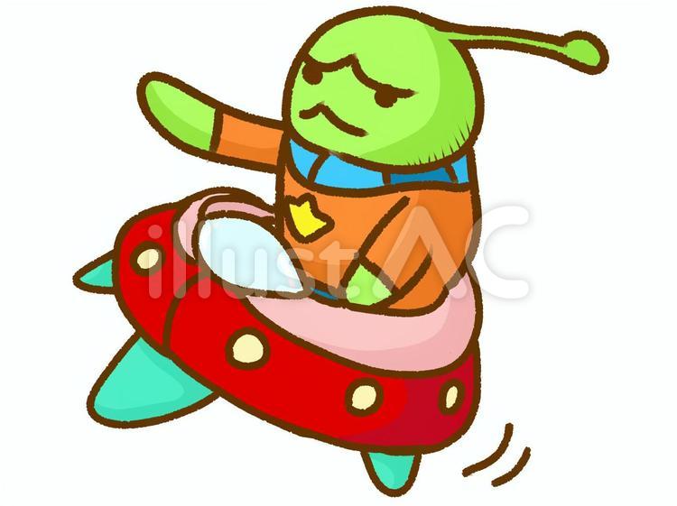 宇宙人と円盤。 宇宙人,ufo,エイリアンのイラスト素材