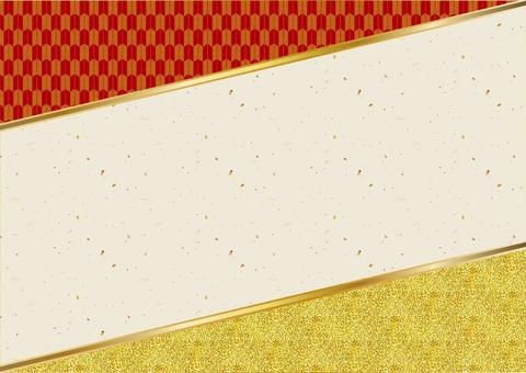 Japanese paper background material of simple gold leaf and arrow pattern, japanese style, new year's card, congratulate the new year, JPG and AI