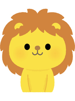 ライオン笑顔 ライオン,笑顔,獅子,百獣の王,動物,ネコ科,猛獣のイラスト素材