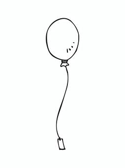 風船のぬりえ 風船のぬりえ 風船,丸い,線画,シンプル,手描きのイラスト素材