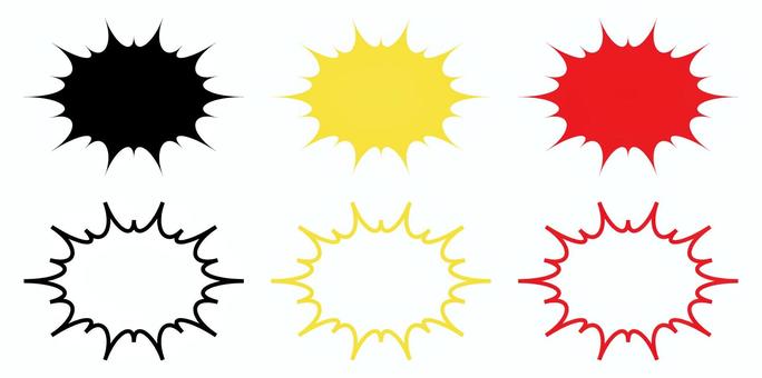 ギザギザ吹き出し_セット ギザギザ吹き出し_セット フキダシ,吹き出し,フレーム,ギザギザ,セット,アイコン,シンプル,トゲトゲ,枠,漫画のイラスト素材