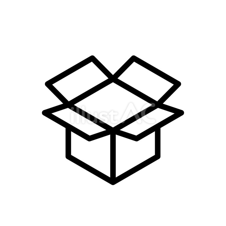 箱のアイコン アイコン,線画,シンプルのイラスト素材