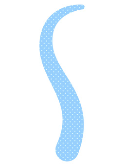水色のドット柄が入ったS字の曲線ライン 飾り罫,ライン,曲線,s字,縦,背景,流れ,波,カーブ,水のイラスト素材