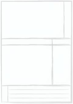 手描き風のシンプルなレイアウト用フレーム 枠,フレーム,手描き,手書き,コマ割り,レイアウト,原稿,テンプレート,イラスト枠,線画のイラスト素材