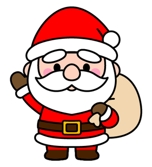 #3495袋を持つサンタクロース サンタクロース,サンタ,クリスマス,冬,プレゼント,袋,プレゼント袋,かわいい,イラスト,キャラクターのイラスト素材