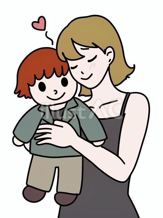 推しのぬいぐるみを抱く女性 女性,推し活,夏のイラスト素材