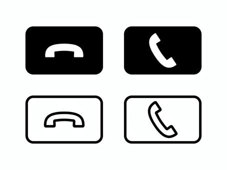 受話器のボタンのアイコン 電話,受話器,ボタン,アイコン,通話,会話,かける,出る,応答,対応のイラスト素材