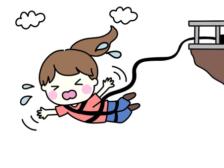 Bungee jumping screaming woman, JPG and PNG Bungee jumping screaming woman, bungee jump, female, girl, JPG and PNG