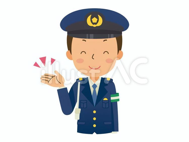 案内する警察官 警察官,警官,警察のイラスト素材