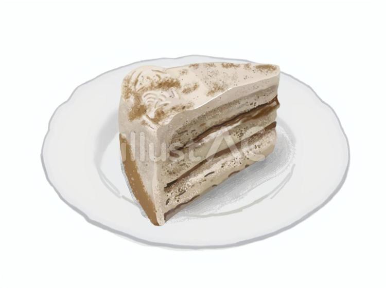 ショートケーキB（皿付き） ケーキ,ショートケーキ,スイーツのイラスト素材