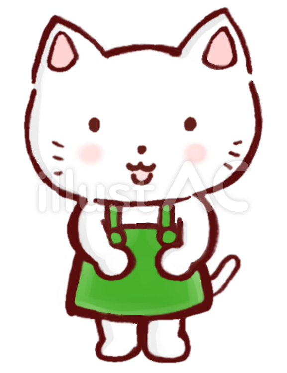 エプロンのネコ３ ネコ,エプロン,かわいいのイラスト素材