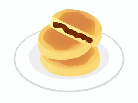 韓国料理_ホットク ホットク,おやつ,スイーツ,韓国,韓国料理,屋台,あん,あんこ,小麦粉,もち米粉のイラスト素材