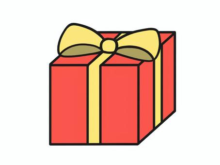 クリスマスのプレゼント箱のイラスト クリスマス,ボックス,プレゼント,リボン,立方体のイラスト素材