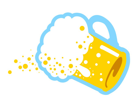 生ビール 2 ビール,乾杯,生ビール,ぷは〜,しゅわしゅわ,ごくごく,ぐびぐび,泡のイラスト素材