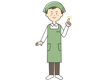 指差しする男性店員 指差しする男性店員 男,ポイント,指差し,説明,教える,解説,アドバイス,重要,強調,提案のイラスト素材