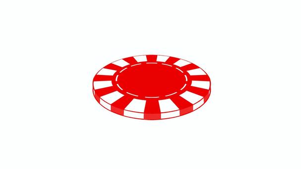カジノチップ　斜め　赤 カジノチップ,ギャンブル,カラフル,ポーカーチップ,おもちゃ,ゲーム,カジノグッズ,ボードゲーム,テーブルゲーム,カジノクラブのイラスト素材