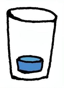 コップの水（少し） 水,少し,少ない,飲みかけ,コップ,グラス,水分,飲み物,補給,量のイラスト素材