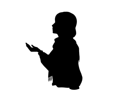 マフラーを巻いた女性3 女性,人物,マフラー,冬,横顔,シンプル,シルエット,挿絵,ワンポイント,見上げるのイラスト素材