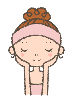 フェイスケア フェイスケア 人物,女性,女の子のイラスト素材