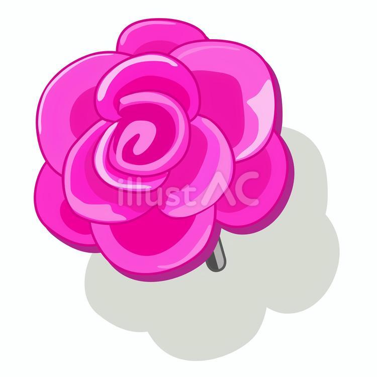 バラの花の形のオシャレな画鋲 花,薔薇,画鋲のイラスト素材