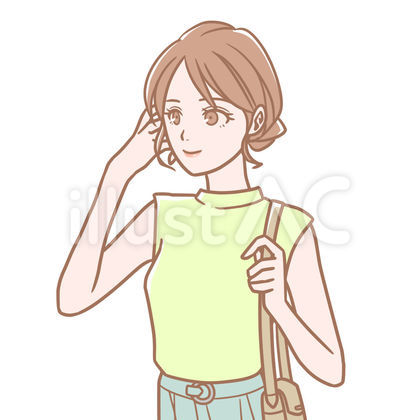 夏服の女性_肌色