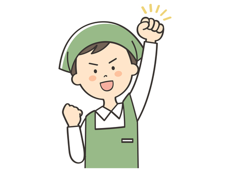 元気いっぱいな男性店員