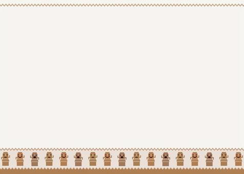 ドット絵ハニワの背景２_アンダーver 埴輪,土器,ドット絵,シンプル,背景のイラスト素材