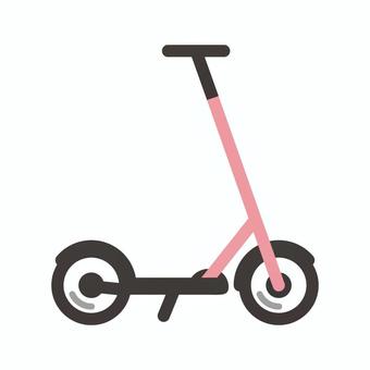 キックボード(3色/ピンク) キックボード,キックスケーター,アイコン,ピンク,乗り物,ピクトグラム,マーク,スクーター,スポーツ,ブラックのイラスト素材