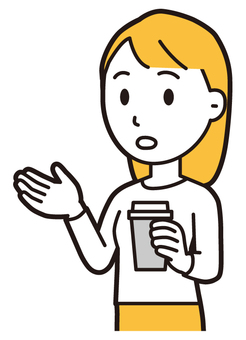  ロングヘア女性(黄)-263-バスト