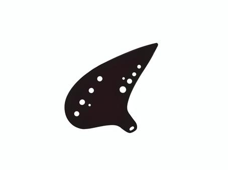 オカリナ2 オカリナ,楽器,気鳴楽器,音楽,吹く,シルエットのイラスト素材