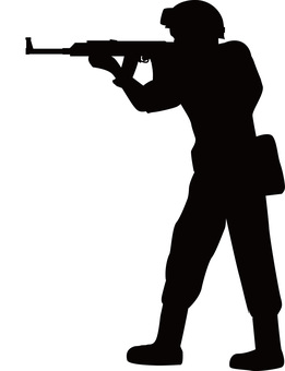 特殊部隊 ライフル,軍,特殊部隊,ヘルメット,銃,狙う,ミリタリー,男性,シルエットのイラスト素材