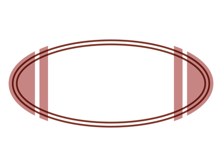ピンクの楕円形の二重ラインフレーム フレーム,楕円,オーバル,横長,二重線,ライン,飾り,レトロ,ヴィンテージ,茶色のイラスト素材