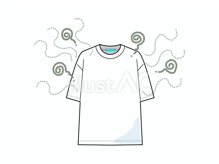 生乾きで臭いTシャツ tシャツ,臭い,生乾きのイラスト素材