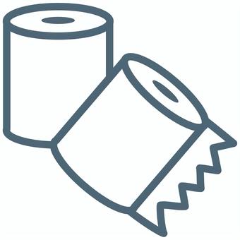 トイレットペーパー トイレットペーパー,紙,再生紙,ベクター,挿し絵,カット,ワンポイント,手描き,アイコン,シンプルのイラスト素材