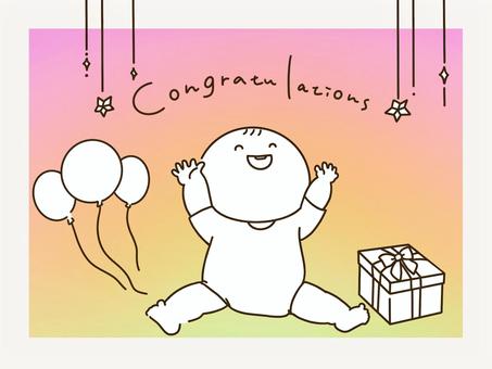 Illustration, celebration, anniversary, baby, 