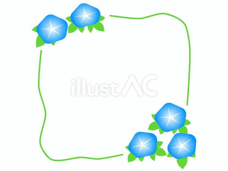 朝顔の花フレーム アサガオ,花,植物のイラスト素材